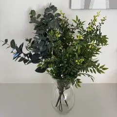 ＼最終お値下げ／まとめ売り フェイクグリーン ユーカリ ミモザ 花瓶 造花