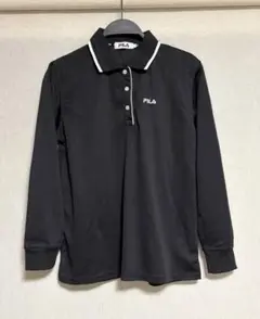 FILA ブラック レディース　ポロシャツ 長袖