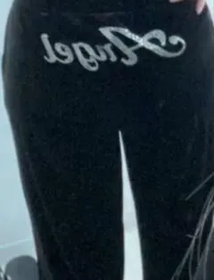 Angel ロゴ ストーン装飾 スウェット ジョガーパンツ s