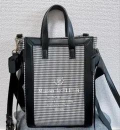 Maison de FLEUR 2way スクエアトートバッグ 千鳥格子柄