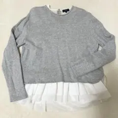【USED】SHIPS シップス トップス トレーナー グレー ホワイト 長袖のサムネイル