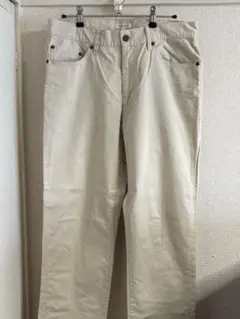 beams クリーム色 5ポケット チノパン
