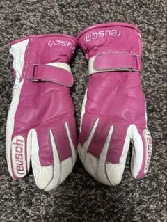 reusch スキーグローブ ピンク ホワイト XS値下げしまさた。