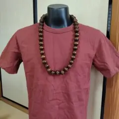 数珠　念珠　ネックレス　木製　法霊数珠　弁慶　大きい　25ｍｍ玉　約90ｃｍ