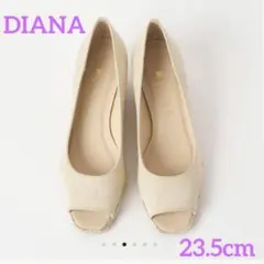 DIANA ベージュ オープントゥパンプス