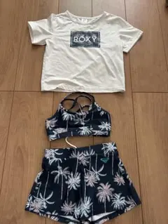 ROXY ロキシー 水着 3点セット Tシャツ ビキニ ショートパンツ
