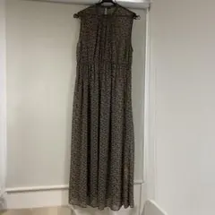 Doux archives  ロングワンピース　ボタニカル　ノースリーブ　裏地付