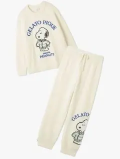 ジェラートピケ スヌーピー柄プルオーバー&ロングパンツ