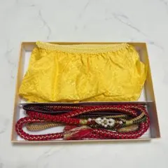 帯留&帯揚げセット　黄色　成人式⭐︎お値下げ⭐︎