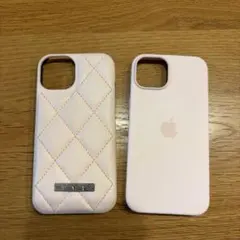 iPhone用ケース セット キルティング レザー風