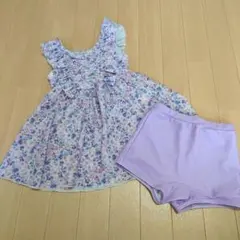 any FAM KIDS　花柄 チュニック 水着　130