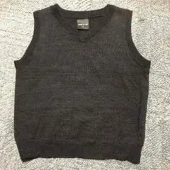 数回使用COMMECAISMコムサ黒グレースクールニットベスト110送料込