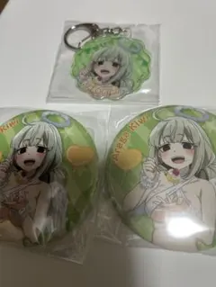 くじ引き堂　魔法少女にあこがれて　レオパルト&阿良川キウィ　缶バッジ　アクキー