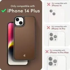 iPhone14Plus 用 ケース MagSafe対応 ブラウン