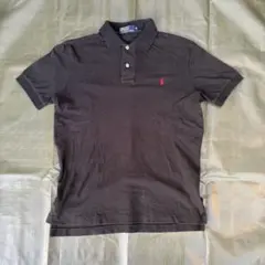 ポロラルフローレン ポニー ポロシャツ 黒×赤 Mサイズ
