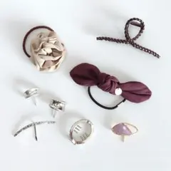 週末セール〈8点〉アネモネ 他　ヘアアクセサリー　ヘアゴム　ヘアクリップ