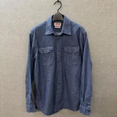 Wrangler 長袖デニムシャツ インディゴブルーMサイズSS17