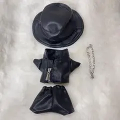 スリコ　ぬい服　秋服　レザー風セットアップ　ぬいぐるみ　コスチューム