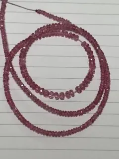 高品質レッドサファイ3mm 18cm ハンドメイド - メルカリ