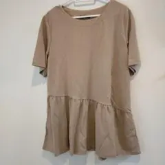 半袖カットソー　チュニック　　Lサイズ