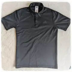 【美品】アディダス　ゴルフポロシャツ　半袖　黒　Mサイズ　climalite