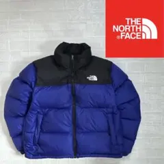 【極美品&刺繍ロゴ】ノースフェイス　ヌプシダウン　ブルー　レディL　700フィル