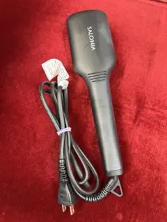 SALONIA サロニア ストレートヒートブラシ ブラック 海外対応