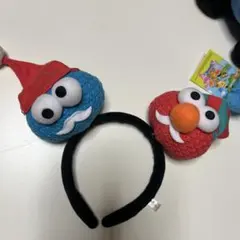 クッキーモンスターカチューシャUSJ セサミストリーエルモ クッキーモンスター