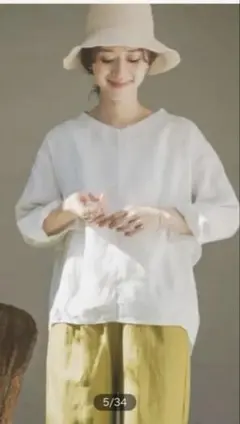 アーバンリサーチドアーズ　リネンバックタックプルオーバー