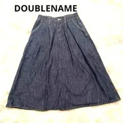 DOUBLE NAMEタック入りAライン　デニムスカートのサムネイル