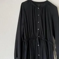 シースルー ブラック シャツワンピース