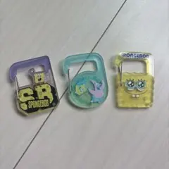 スポンジボブ カラビナ 3個セット