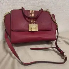 【美品】2way ハンドバッグ ショルダーバッグ マイケルコース レッド
