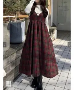 GRL チェック柄フレアキャミワンピース gc265