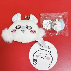 ちいかわ がま口ポーチ・チャームのセット モモンガ