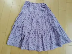 GU 花柄フレアスカート 130cm