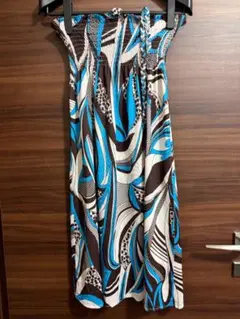 Emilio Pucci ノースリーブ ワンピース シルク100％ 36 ロゴ - メルカリ