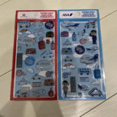 2種セット　ポップジェットステッカー　JAL ANA シール　飛行機