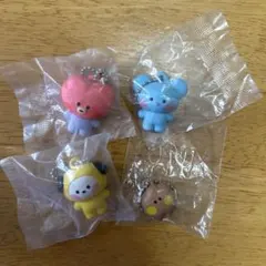 BT21 キャラクターキーホルダー 4個セット