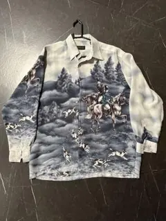 柄シャツ　総柄　ワコマリア