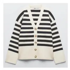 ZARAザラ★ボーダー柄カーディガン