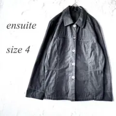 ensuite デニム風ジャケット サイズ4 濃いグレー 羽織 438のサムネイル