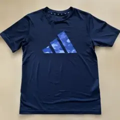 adidas カモフラロゴ Tシャツ ネイビー　150のサムネイル