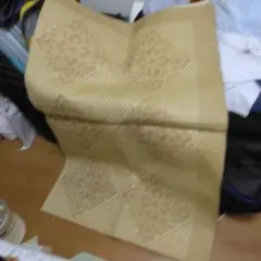 ベージュ系 花柄模様 ラグマット 敷物