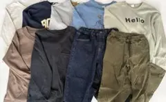 男の子 まとめ売り 9点 秋冬服 トレーナー ロンT パンツ ユニクロ 140