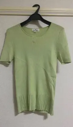Courreges クレージュ ロゴ 半袖 ニット