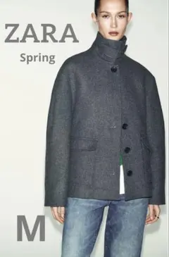 ★新品タグ付き★ ZARA ウール クロップド コート