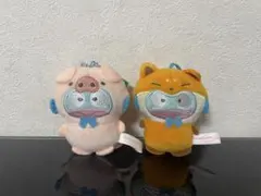 サンリオ動物着ぐるみマスコット　ハンギョドン　キツネ　ブタ　2個セット
