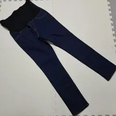 マタニティ 裏起毛　ストレッチデニムパンツ