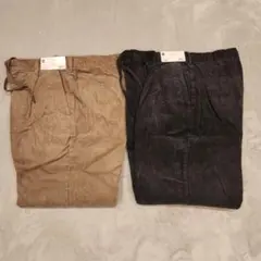 GU ジーユー コーデュロイワイドイージーパンツ 2本セット L 新品